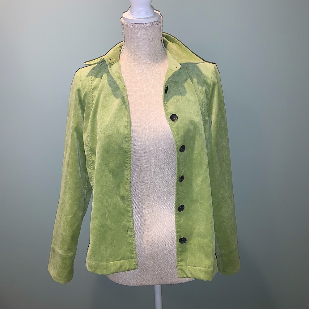 Green Corduroy Denim Jacket